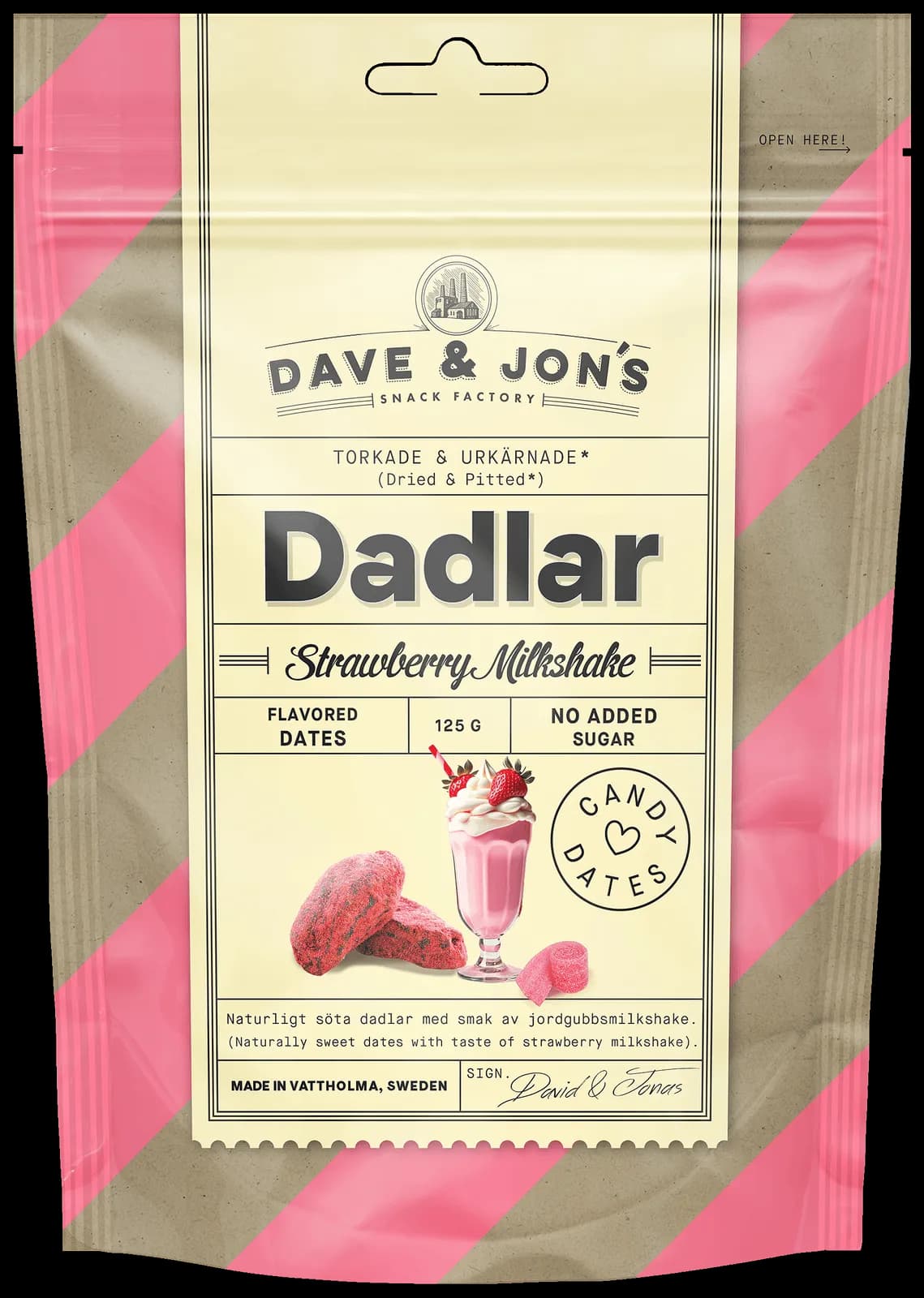 Dave & Jon's Dadlar Strawberry Milkshake