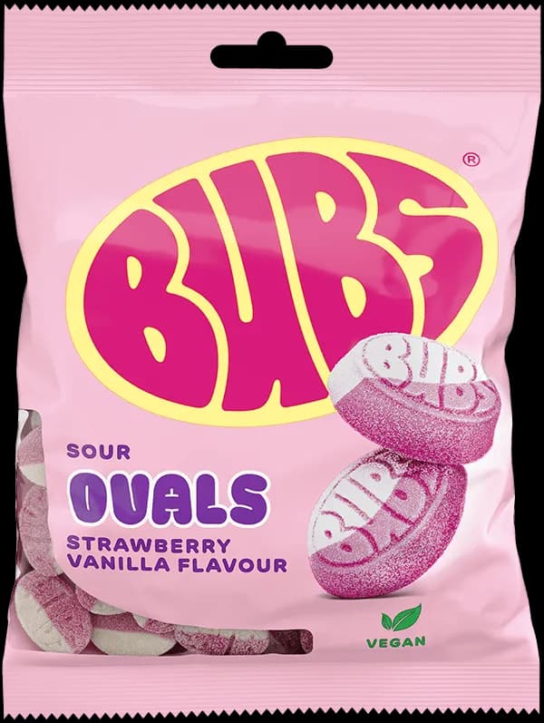 BUBS Strawberry Vanilla Ovals 90g