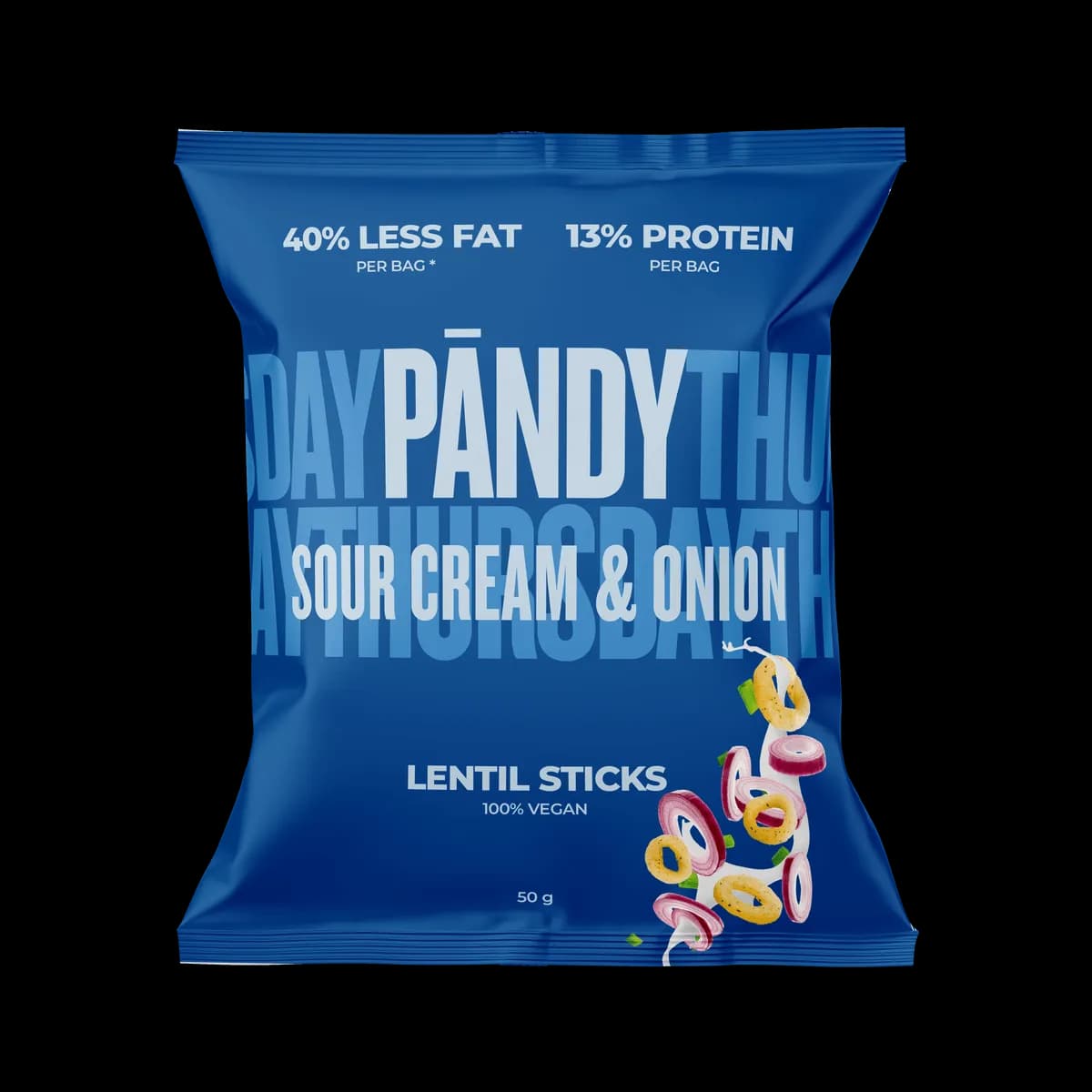 Pändy Lentil Rings Sourcream & Onion 50g